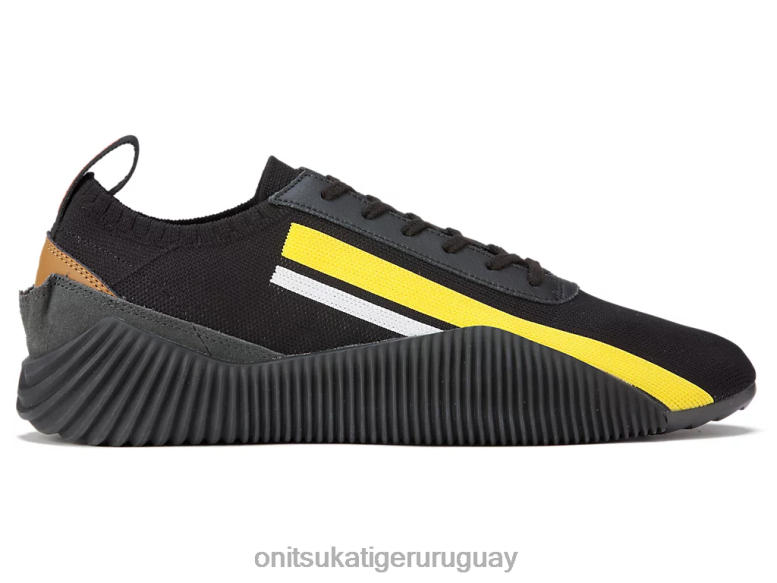 Onitsuka Tiger tejido acromount unisexo J06BX246 negro/amarillo vibrante zapatos