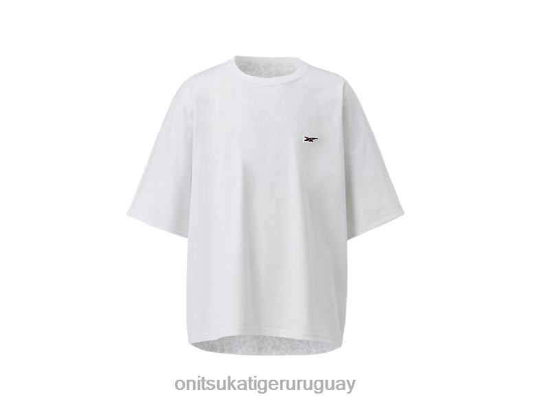 Onitsuka Tiger top de manga corta hombres J06BX477 blanco ropa