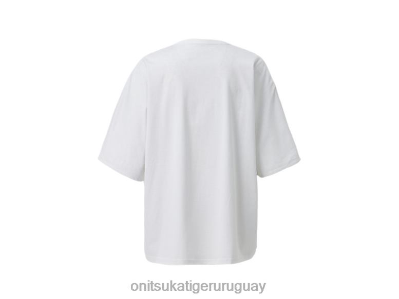 Onitsuka Tiger top de manga corta hombres J06BX477 blanco ropa