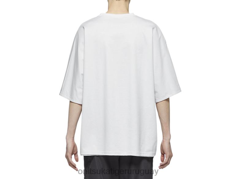 Onitsuka Tiger top de manga corta hombres J06BX477 blanco ropa