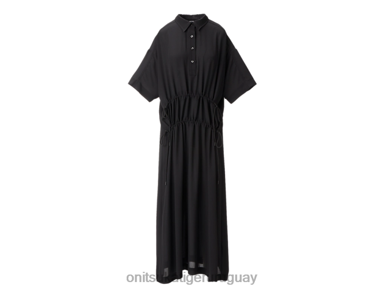 Onitsuka Tiger vestido largo mujer J06BX599 negro ropa