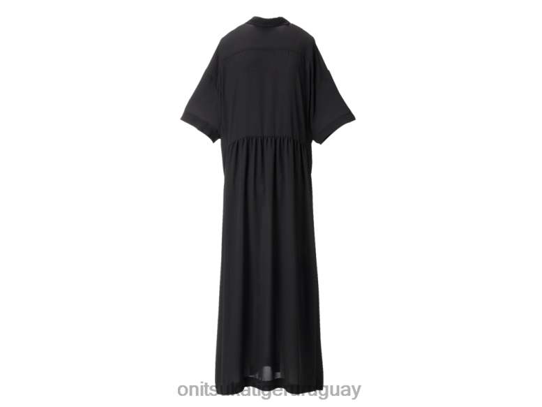 Onitsuka Tiger vestido largo mujer J06BX599 negro ropa