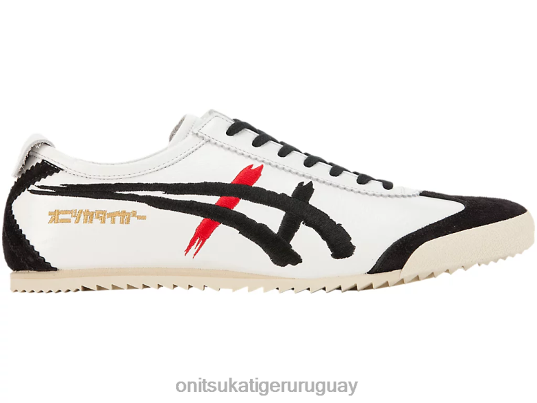 Onitsuka Tiger México 66 de lujo hombres J06BX135 blanco negro zapatos