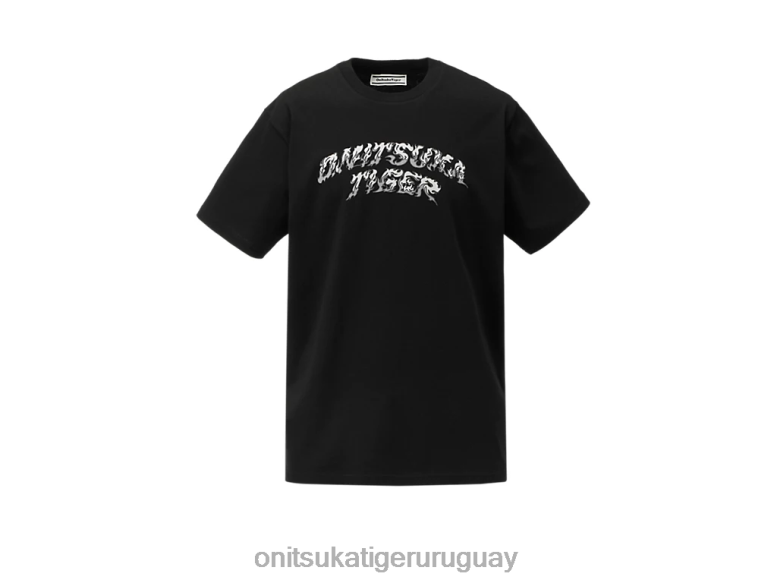 Onitsuka Tiger camiseta gráfica hombres J06BX424 negro ropa