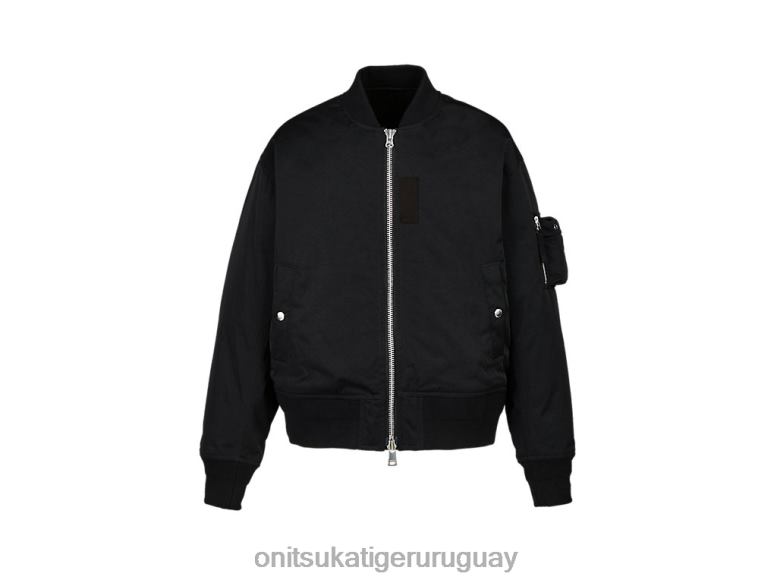 Onitsuka Tiger chaqueta de bombardero hombres J06BX379 negro ropa
