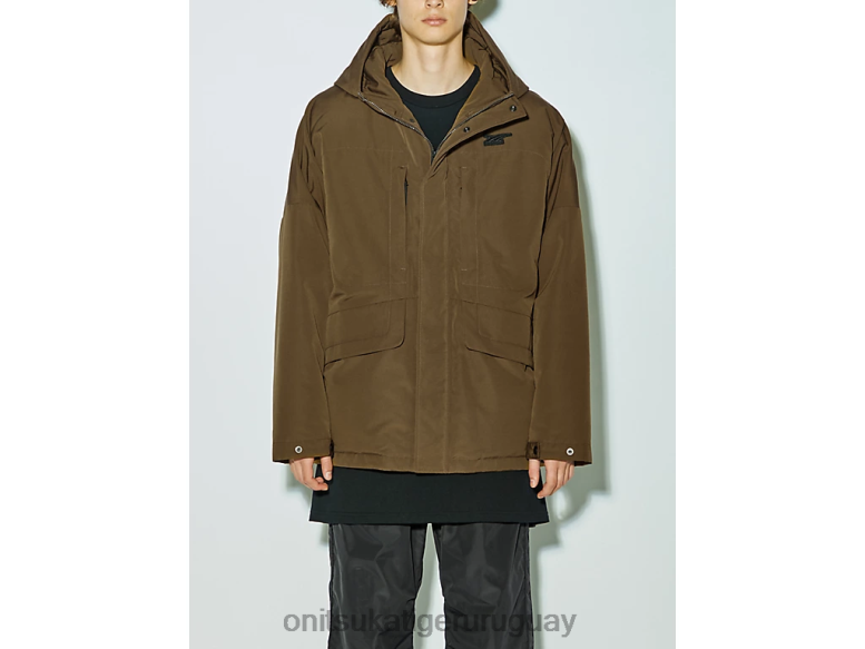 Onitsuka Tiger chaqueta de plumas hombres J06BX446 aceituna ropa