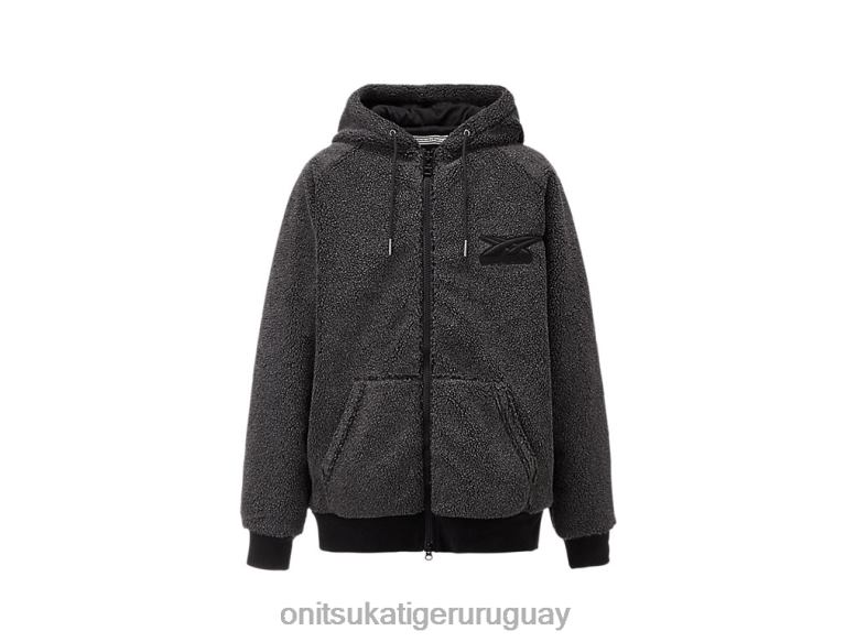 Onitsuka Tiger sudadera con capucha y cremallera hombres J06BX466 negro ropa