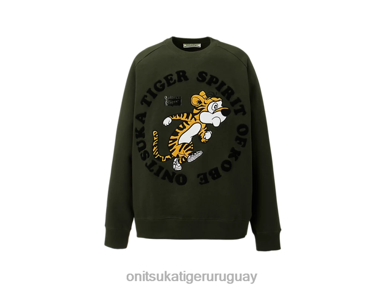 Onitsuka Tiger sudadera hombres J06BX450 caqui ropa