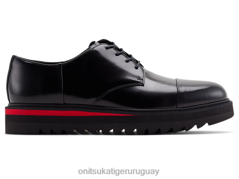 Onitsuka Tiger derby hombres J06BX220 negro/rojo clásico zapatos