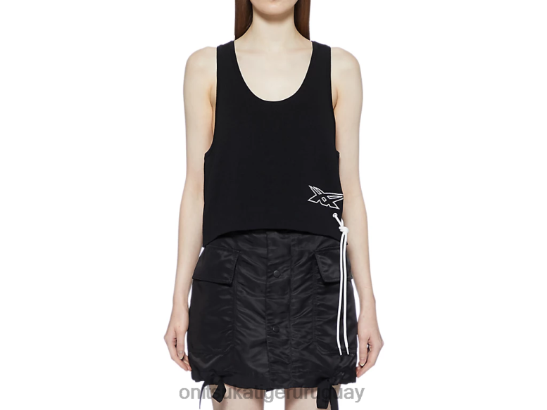 Onitsuka Tiger camiseta sin mangas de punto mujer J06BX590 negro ropa