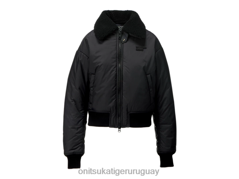 Onitsuka Tiger chaqueta ws mujer J06BX604 negro ropa