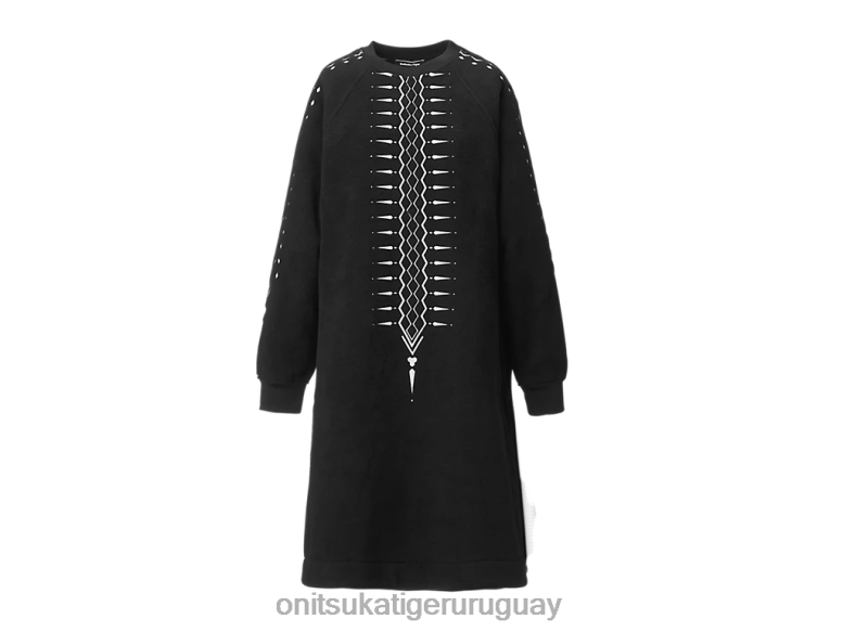 Onitsuka Tiger vestido mujer J06BX608 blanco negro ropa