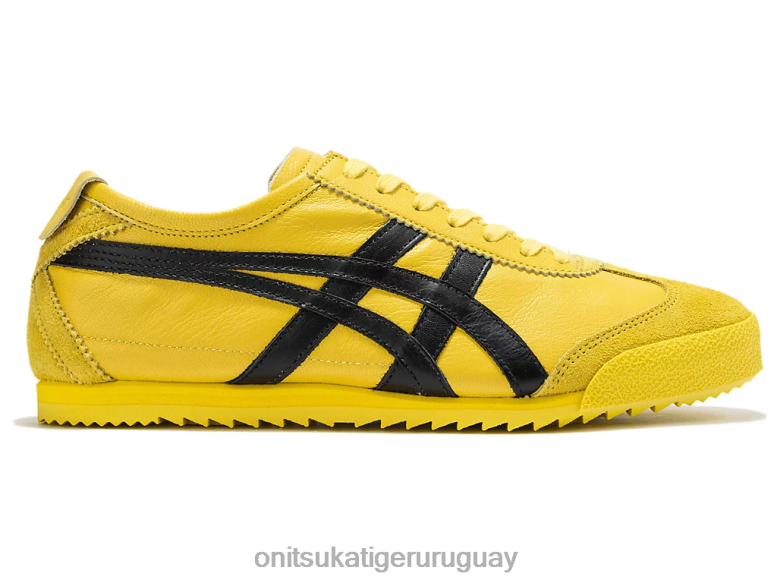 Onitsuka Tiger México 66 de lujo mujer J06BX534 tai chi amarillo/negro zapatos