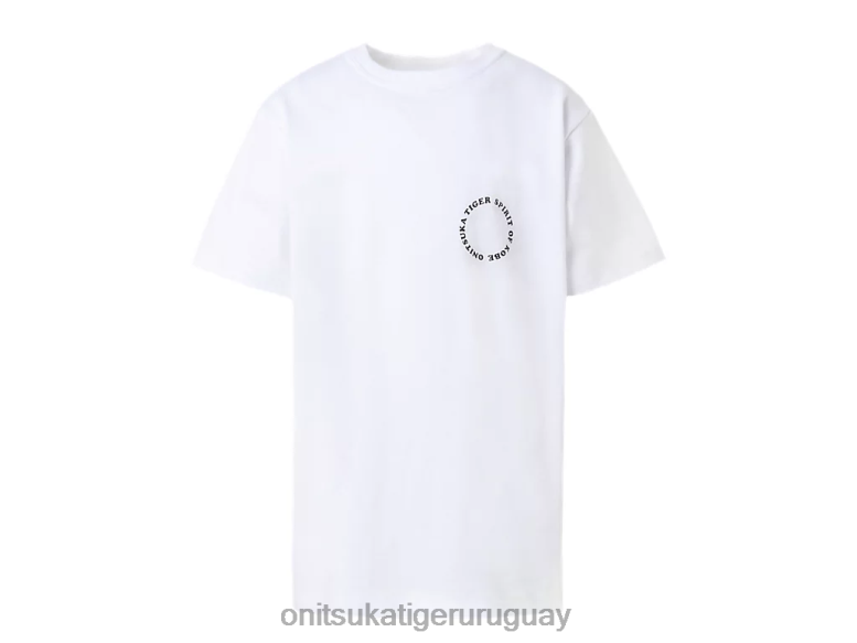 Onitsuka Tiger camiseta gráfica niños J06BX679 blanco real ropa