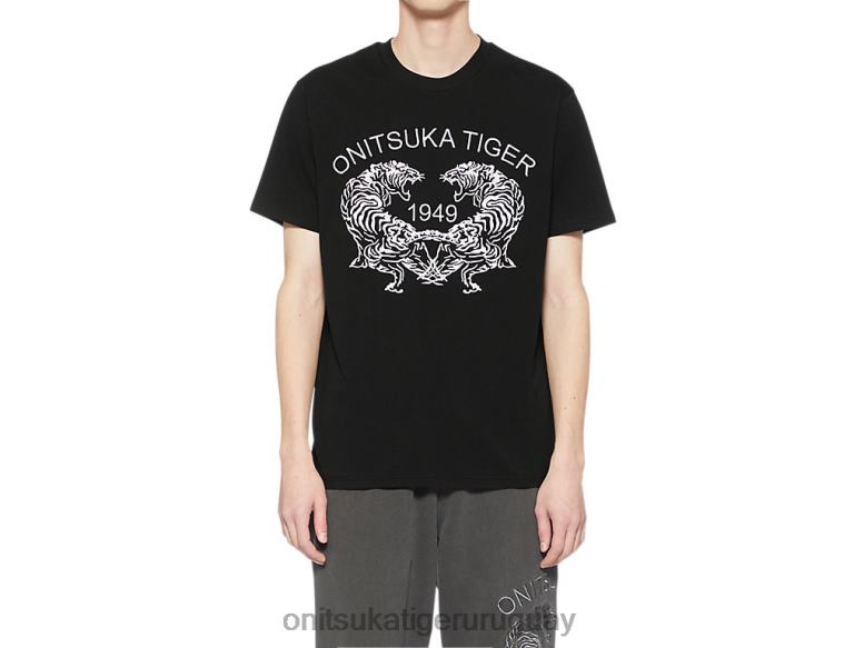 Onitsuka Tiger camiseta gráfica unisexo J06BX386 negro ropa