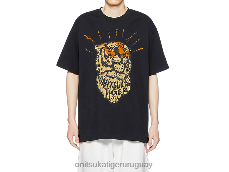 Onitsuka Tiger camiseta gráfica unisexo J06BX395 negro ropa