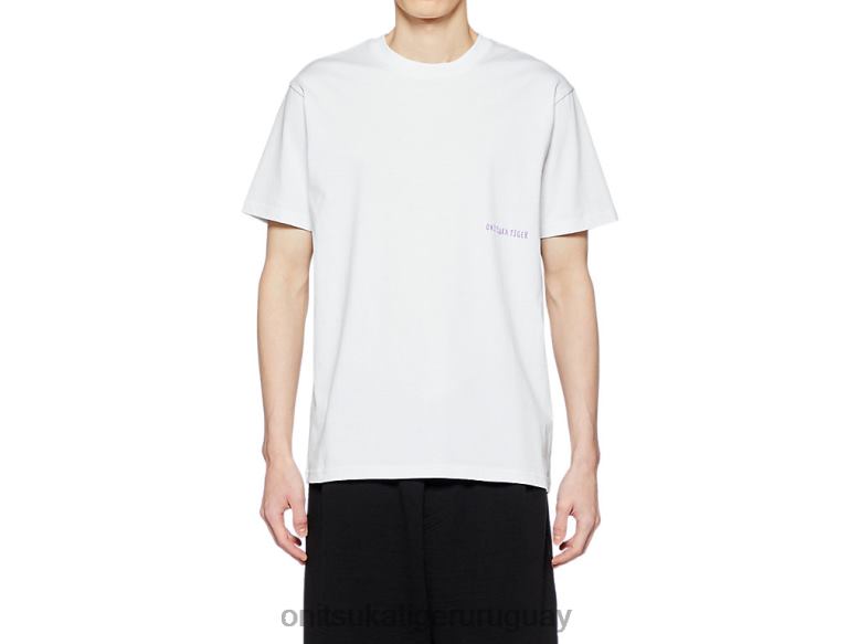 Onitsuka Tiger camiseta gráfica unisexo J06BX404 blanco ropa