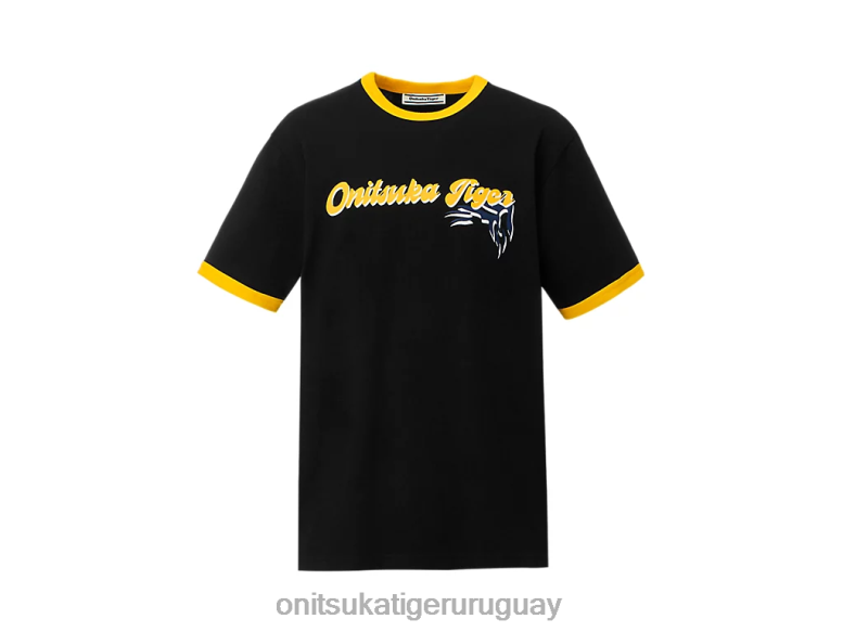 Onitsuka Tiger camiseta gráfica unisexo J06BX471 negro ropa