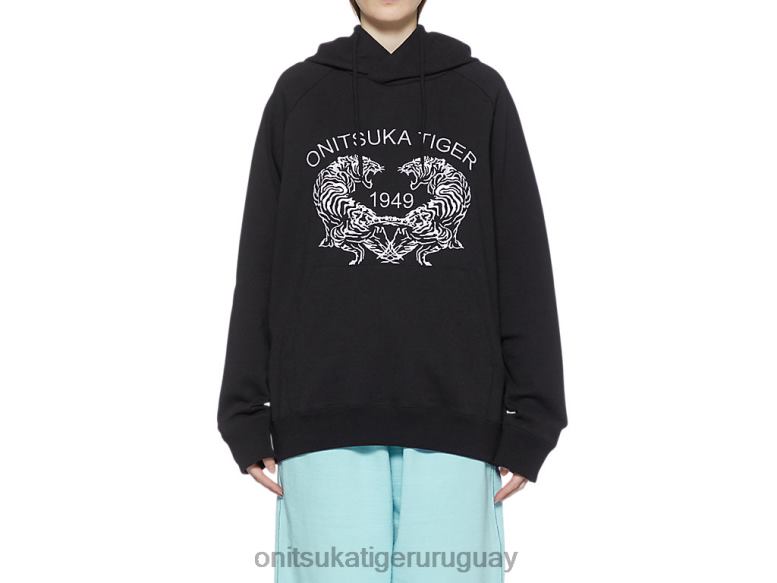 Onitsuka Tiger sudadera con capucha unisexo J06BX392 negro ropa