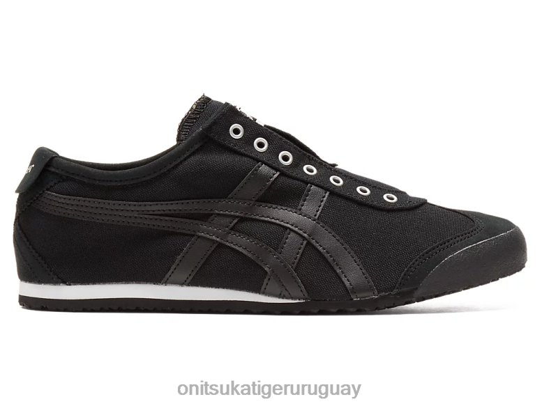 Onitsuka Tiger México 66 sin cordones unisexo J06BX360 negro zapatos