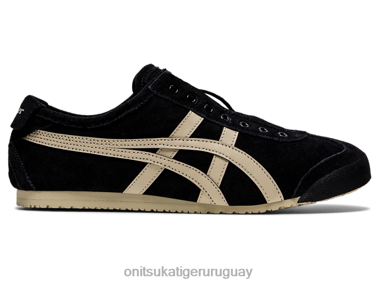 Onitsuka Tiger México 66 sin cordones unisexo J06BX168 negro/masilla zapatos